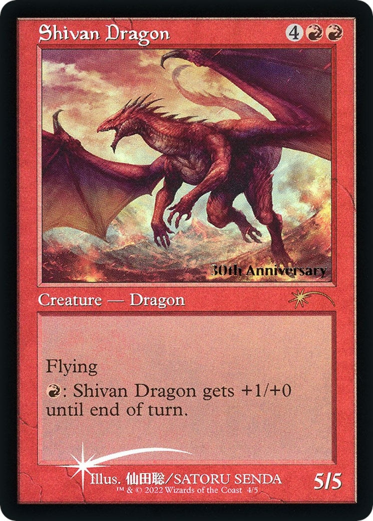 Image for Shivan Dragon (Retro Frame) (30th Anniversary Promos) (4) - Magic: The Gathering