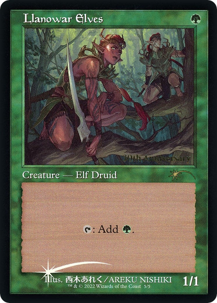 Image for Llanowar Elves (Retro Frame) (30th Anniversary Promos) (5) - Magic: The Gathering
