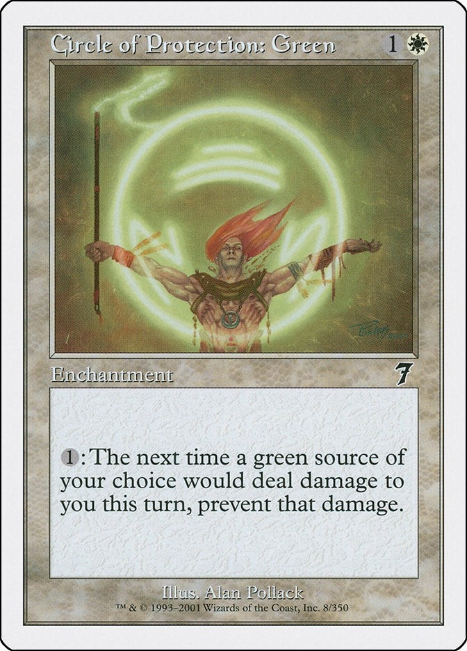 Image for Circle of Protection: Green (7th Edition) (8) - Magic: The Gathering