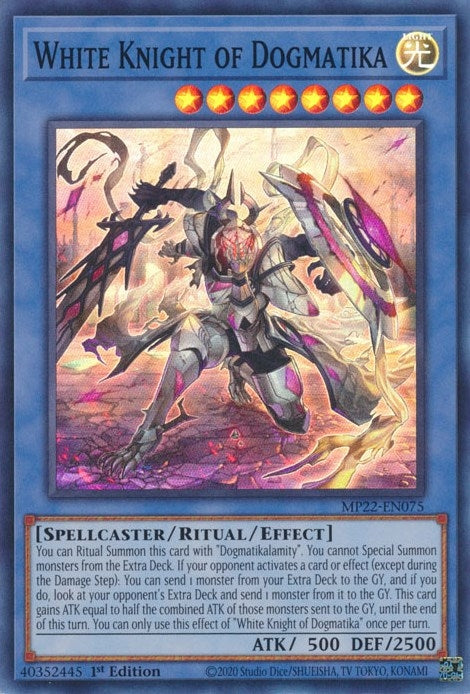 Image for White Knight of Dogmatika (2022 Tin of the Pharaoh's Gods) (MP22-EN075) - YuGiOh