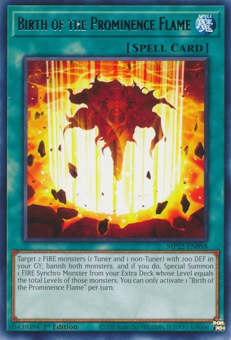 Image for Birth of the Prominence Flame (2022 Tin of the Pharaoh's Gods) (MP22-EN098) - YuGiOh