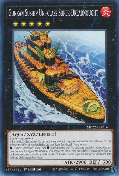 Image for Gunkan Suship Uni-class Super-Dreadnought (2022 Tin of the Pharaoh's Gods) (MP22-EN214) - YuGiOh