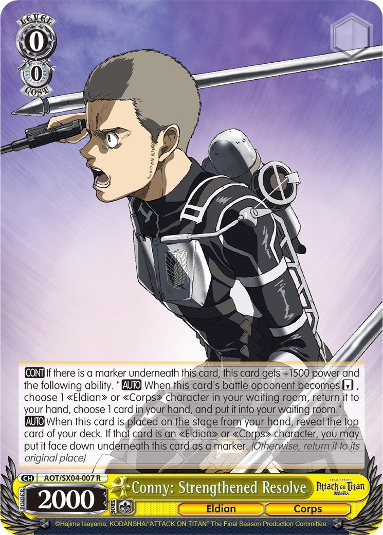 Image for Conny: Strengthened Resolve (Attack On Titan: Final Season) (AOT/SX04-007 R) - Weiss Schwarz