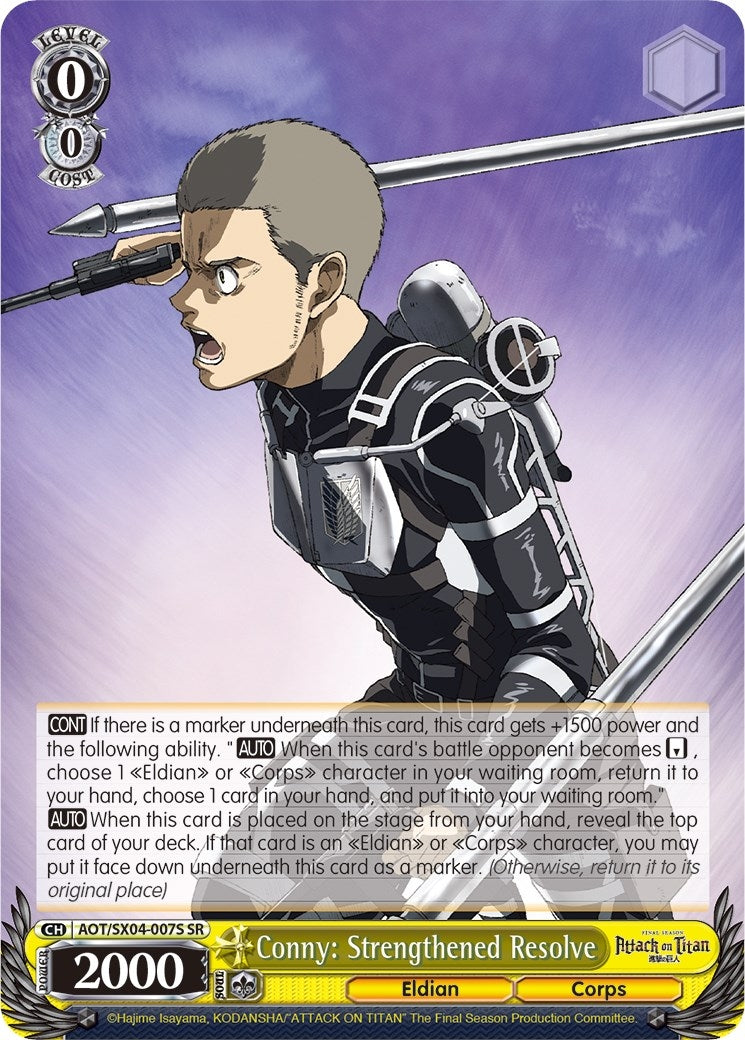 Image for Conny: Strengthened Resolve (SR) (Attack On Titan: Final Season) (AOT/SX04-007S SR) - Weiss Schwarz