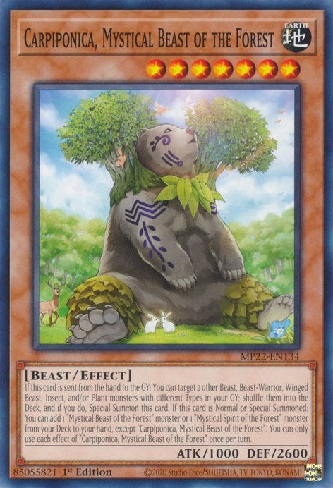 Image for Carpiponica, Mystical Beast of the Forest (2022 Tin of the Pharaoh's Gods) (MP22-EN134) - YuGiOh