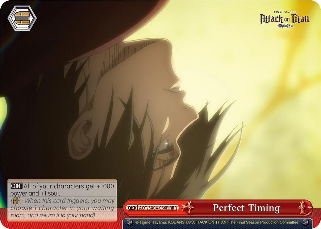 Image for Perfect Timing (RRR) (Attack On Titan: Final Season) (AOT/SX04-066R RRR) - Weiss Schwarz