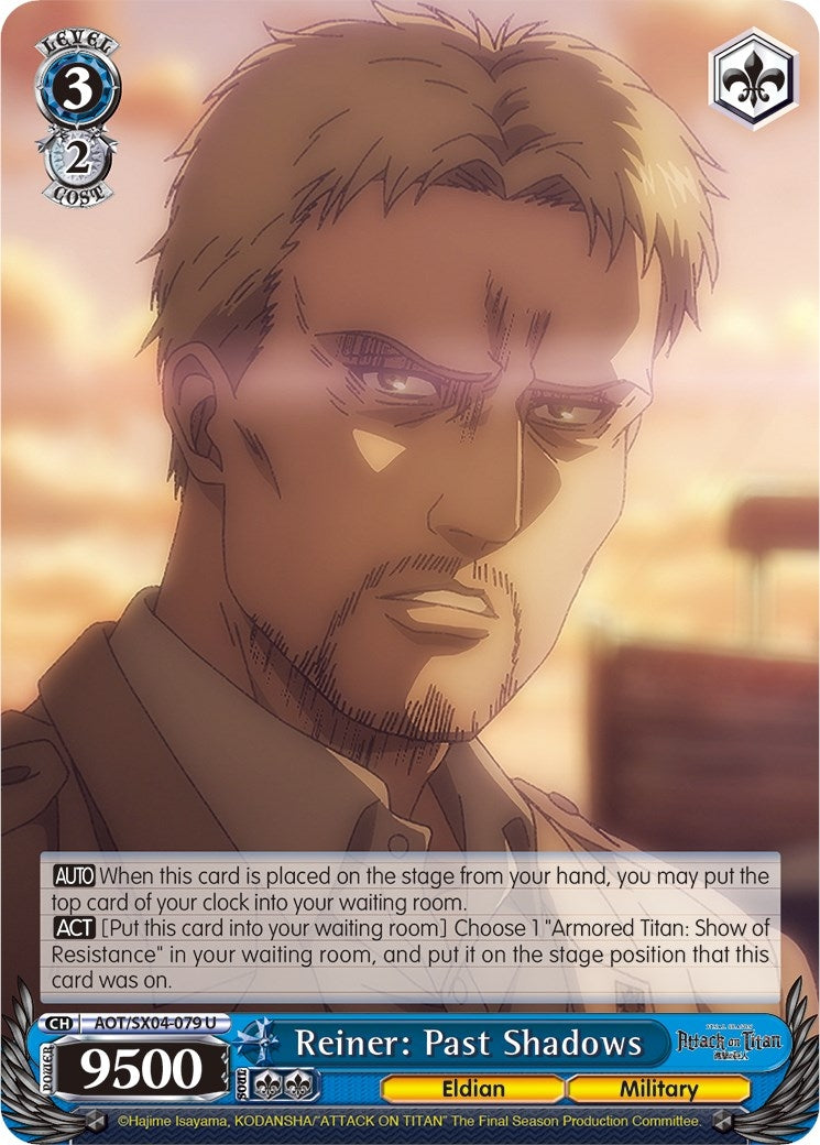 Image for Reiner: Past Shadows (Attack On Titan: Final Season) (AOT/SX04-079 U) - Weiss Schwarz