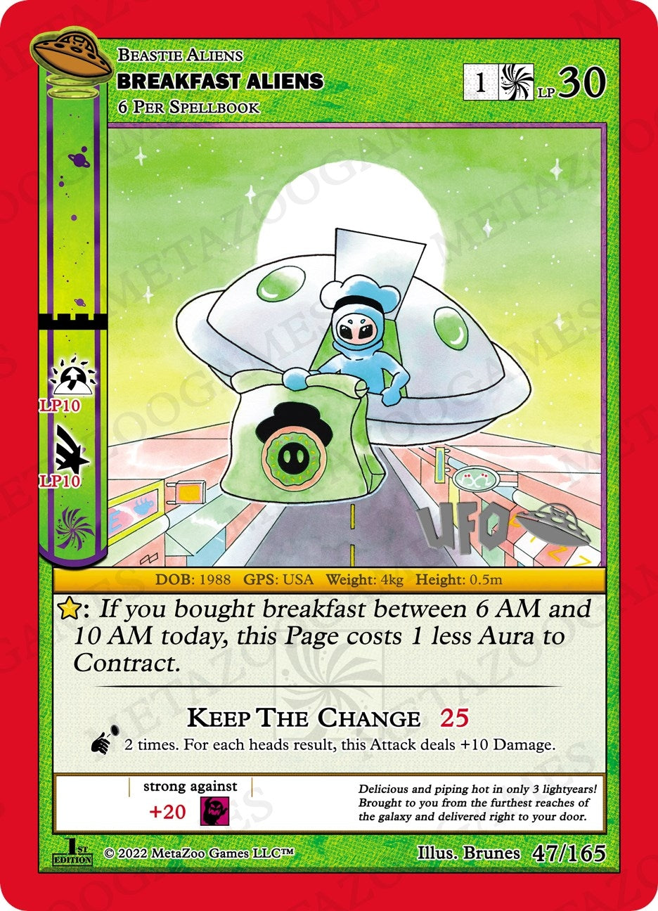 Image for Breakfast Aliens (UFO: First Edition Spoiler Pack) (047/165) - MetaZoo
