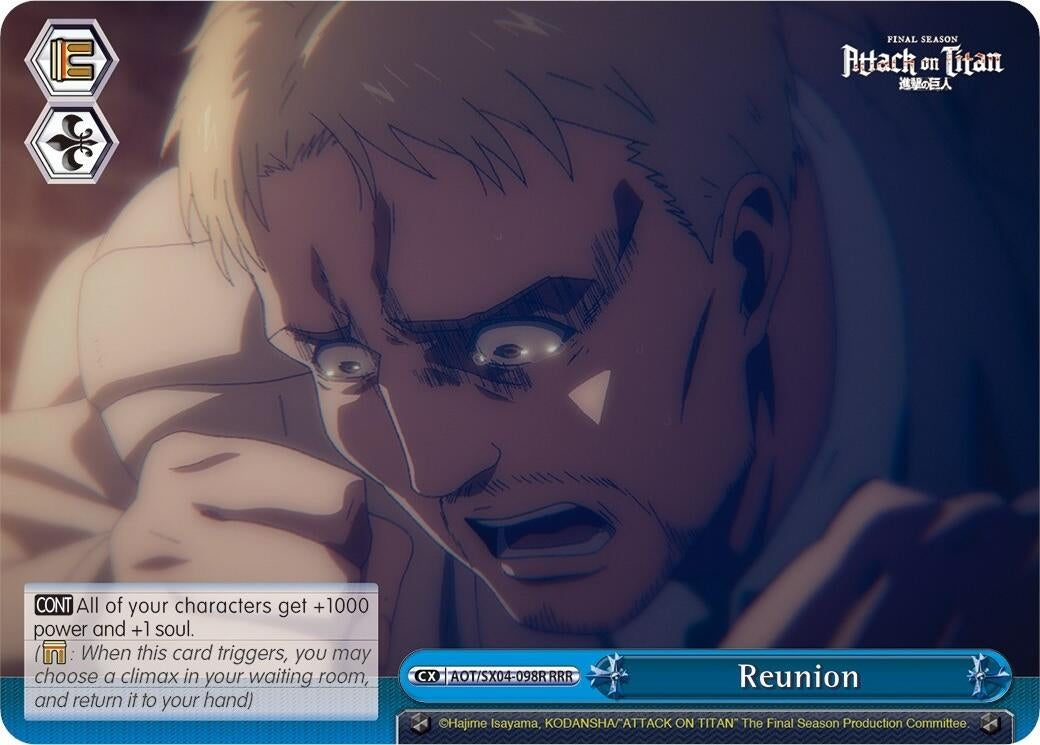 Image for Reunion (RRR) (Attack On Titan: Final Season) (AOT/SX04-098R RRR) - Weiss Schwarz