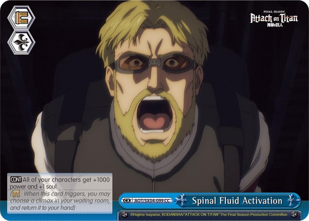 Image for Spinal Fluid Activation (Attack On Titan: Final Season) (AOT/SX04-099 CC) - Weiss Schwarz