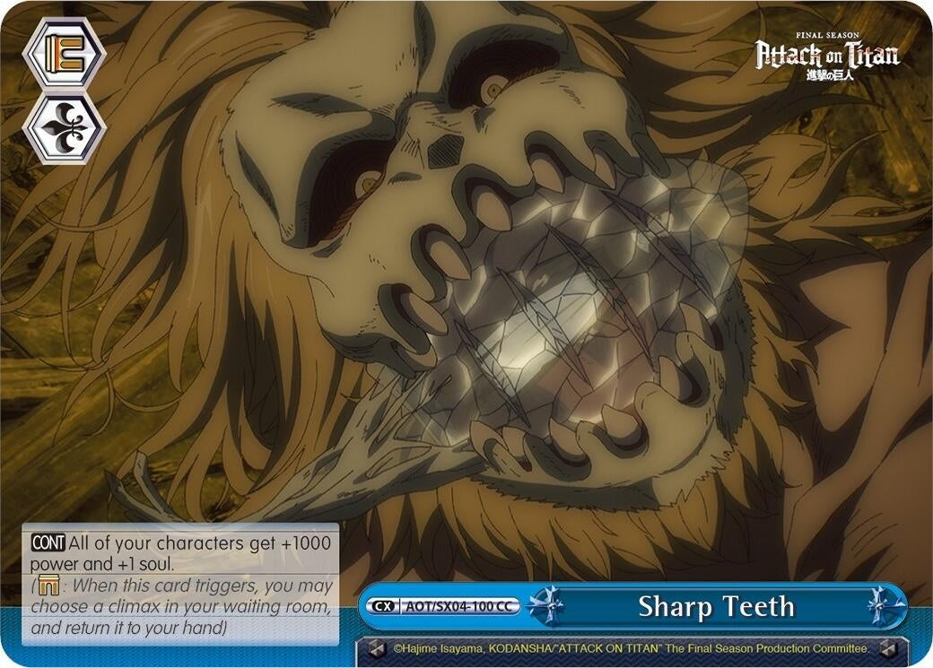 Image for Sharp Teeth (Attack On Titan: Final Season) (AOT/SX04-100 CC) - Weiss Schwarz