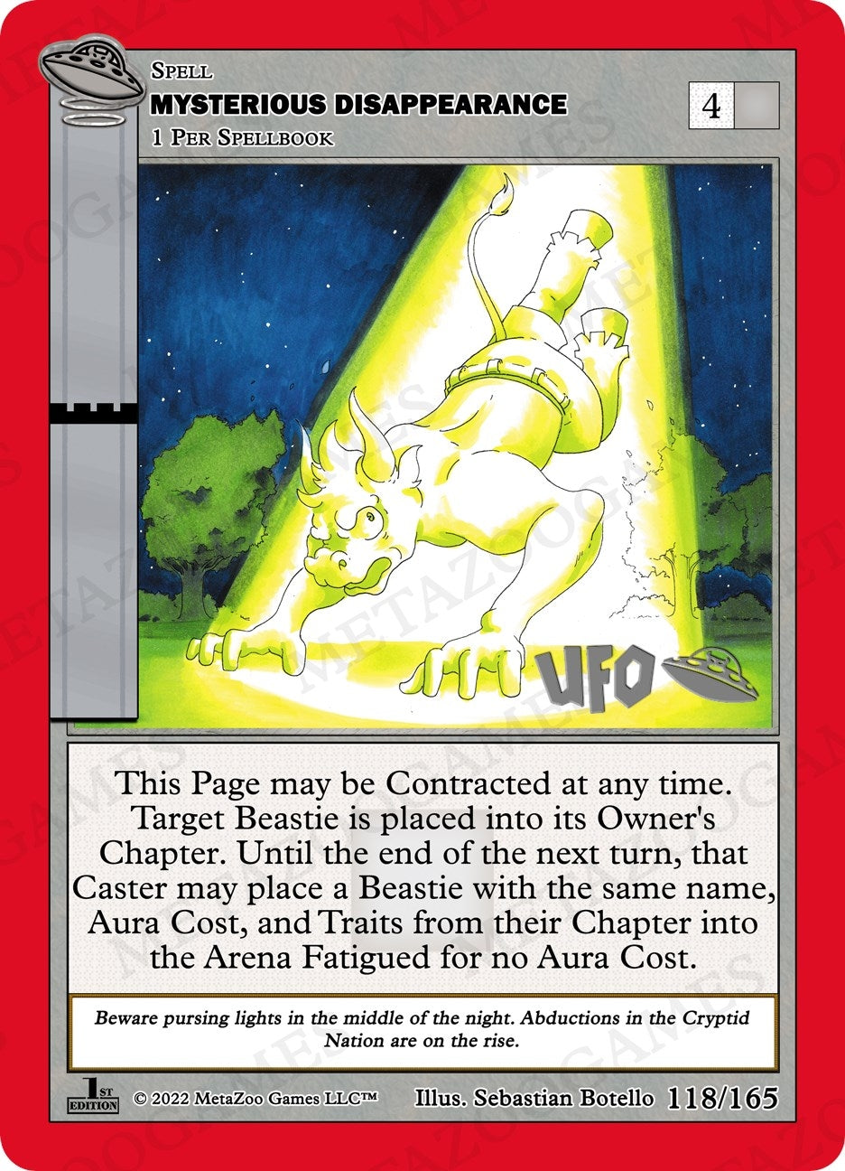 Image for Mysterious Disappearance (UFO: First Edition Spoiler Pack) (118/165) - MetaZoo