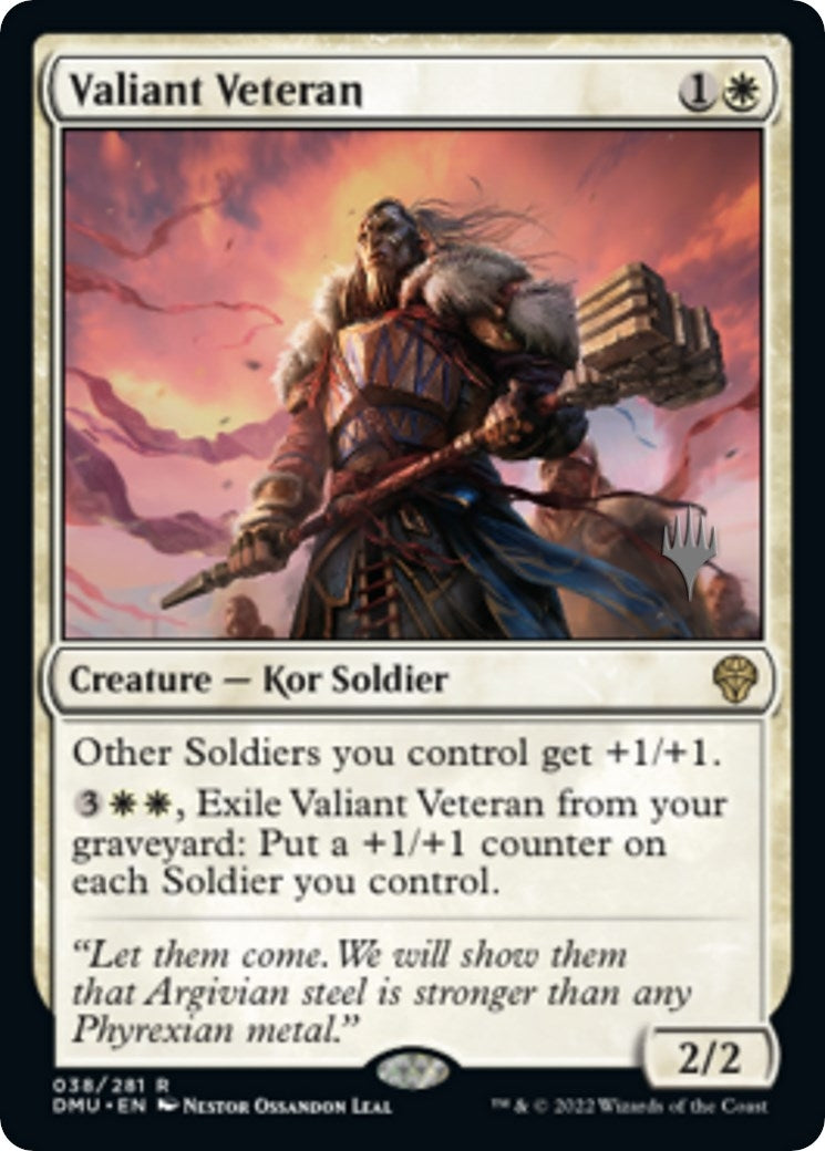 Image for Valiant Veteran (Promo Pack: Dominaria United) (38) - Magic: The Gathering