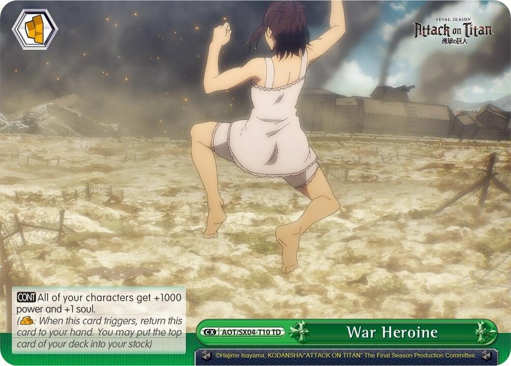 Image for War Heroine (Attack On Titan: Final Season) (AOT/SX04-T10 TD) - Weiss Schwarz