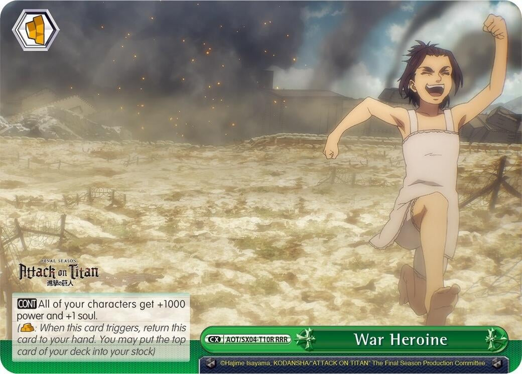 Image for War Heroine (RRR) (Attack On Titan: Final Season) (AOT/SX04-T10R RRR) - Weiss Schwarz