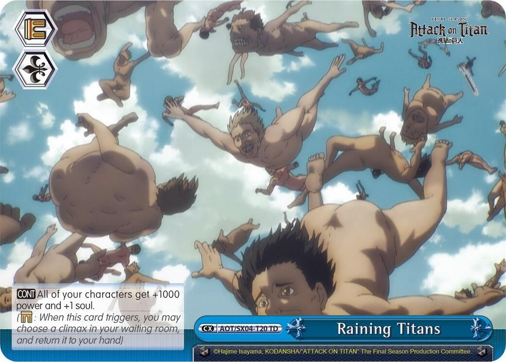 Image for Raining Titans (Attack On Titan: Final Season) (AOT/SX04-T20 TD) - Weiss Schwarz