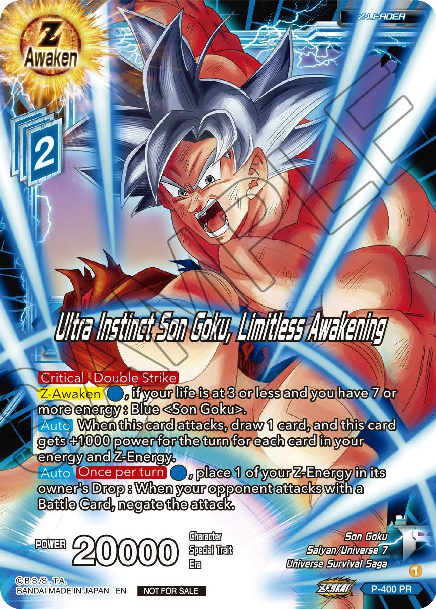 Image for Ultra Instinct Son Goku, Limitless Awakening (Promotion Cards) (P-400) - Dragon Ball Super: Masters