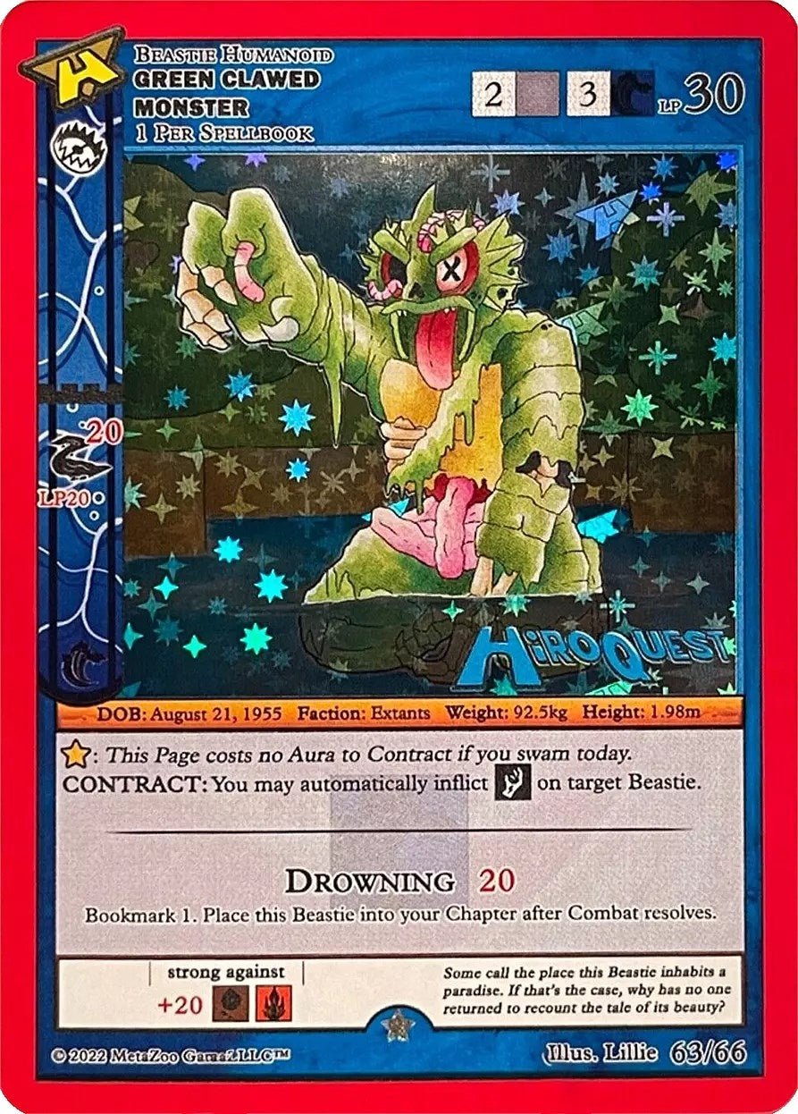 Image for Green Clawed Monster [Hiroquest Promos]