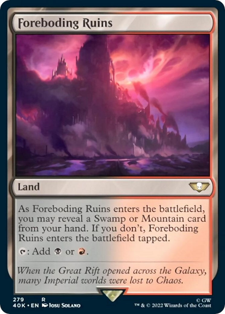 Image for Foreboding Ruins (Surge Foil) (Universes Beyond: Warhammer 40,000) (279) - Magic: The Gathering