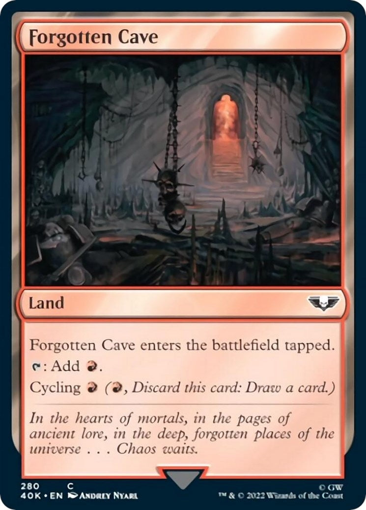 Image for Forgotten Cave (Surge Foil) (Universes Beyond: Warhammer 40,000) (280) - Magic: The Gathering