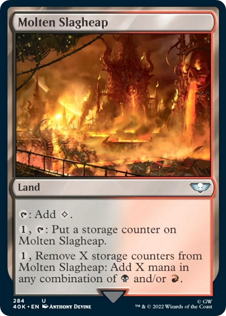 Image for Molten Slagheap (Surge Foil) (Universes Beyond: Warhammer 40,000) (284) - Magic: The Gathering