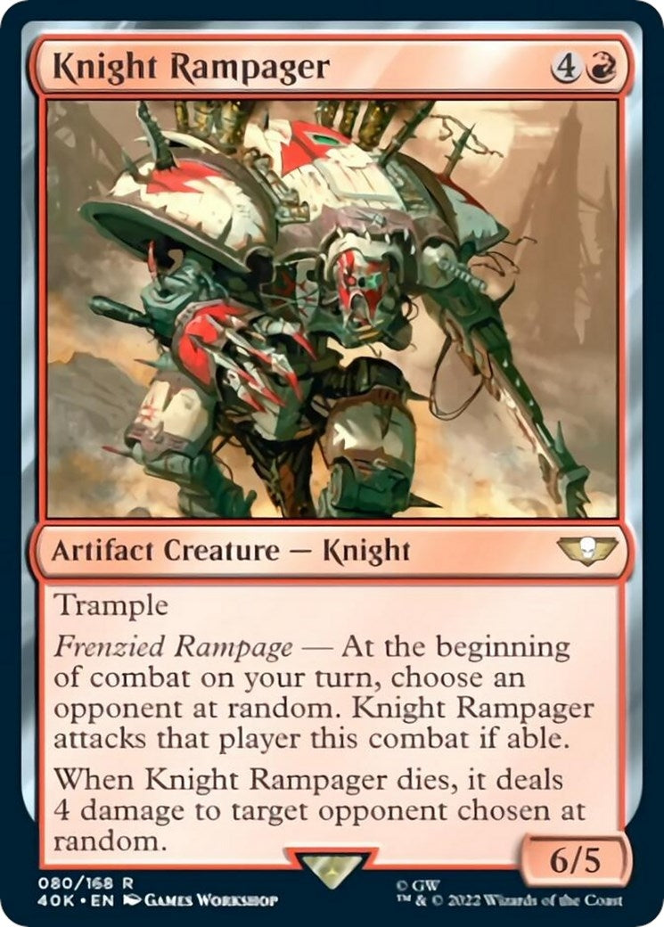 Image for Knight Rampager (Universes Beyond: Warhammer 40,000) (80) - Magic: The Gathering
