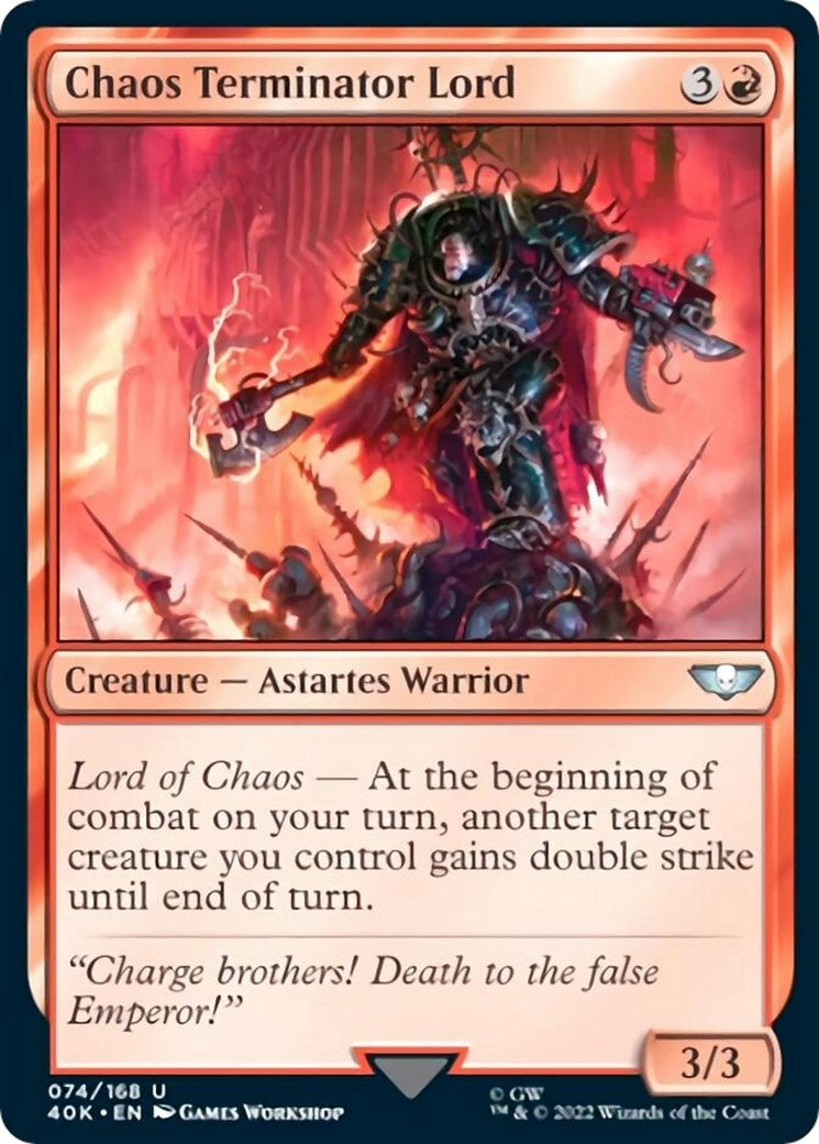 Image for Chaos Terminator Lord (Surge Foil) (Universes Beyond: Warhammer 40,000) (74) - Magic: The Gathering