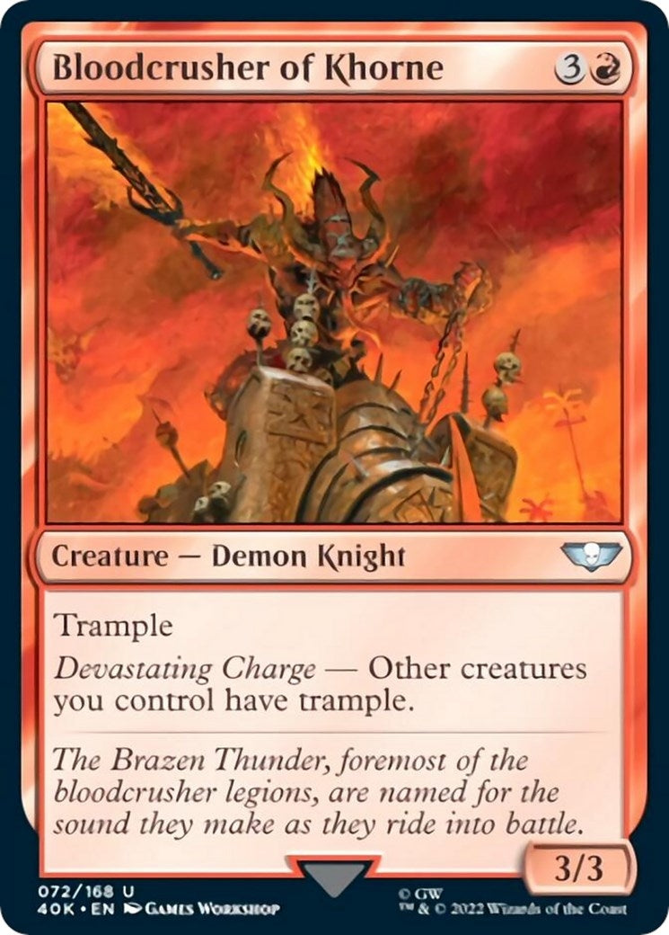 Image for Bloodcrusher of Khorne (Surge Foil) (Universes Beyond: Warhammer 40,000) (72) - Magic: The Gathering