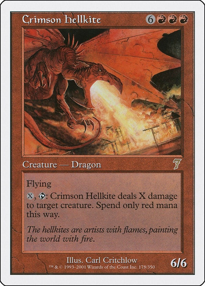 Image for Crimson Hellkite (7th Edition) (178) - Magic: The Gathering