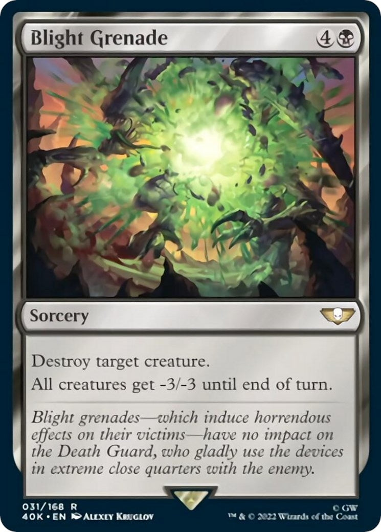 Image for Blight Grenade (Surge Foil) (Universes Beyond: Warhammer 40,000) (31) - Magic: The Gathering