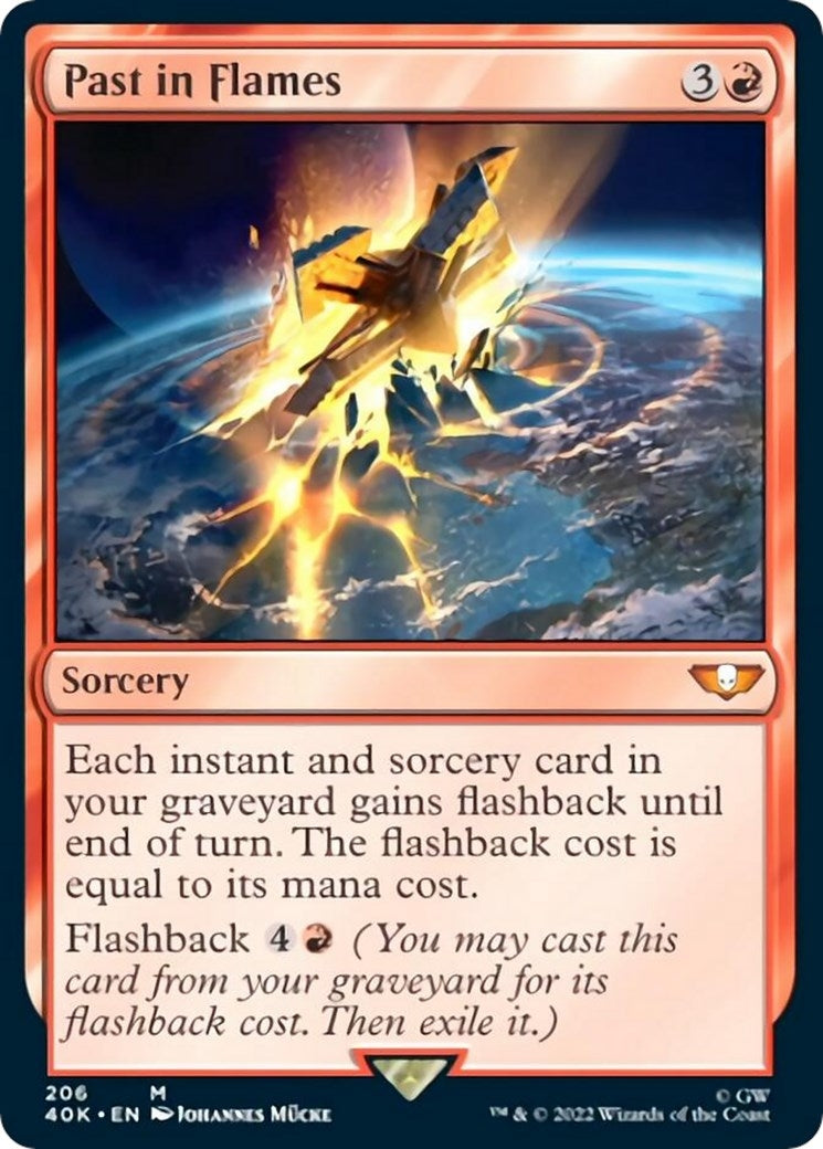 Image for Past in Flames (Surge Foil) (Universes Beyond: Warhammer 40,000) (206) - Magic: The Gathering