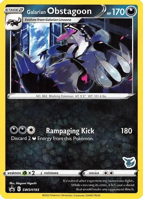 Image for Galarian Obstagoon - SWSH193 (Eevee Stamped) (Battle Academy 2022) (SWSH193) - Pokemon