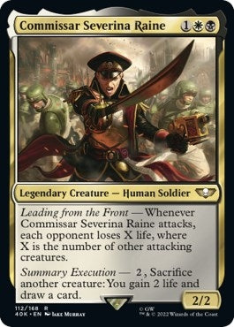 Image for Commissar Severina Raine (Surge Foil) (Universes Beyond: Warhammer 40,000) (112) - Magic: The Gathering