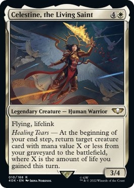 Image for Celestine, the Living Saint (Surge Foil) (Universes Beyond: Warhammer 40,000) (10) - Magic: The Gathering