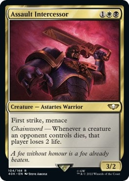 Image for Assault Intercessor (Universes Beyond: Warhammer 40,000) (104) - Magic: The Gathering
