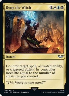Image for Deny the Witch (Universes Beyond: Warhammer 40,000) (116) - Magic: The Gathering