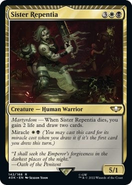 Image for Sister Repentia (Universes Beyond: Warhammer 40,000) (142) - Magic: The Gathering