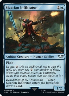 Image for Sicarian Infiltrator (Surge Foil) (Universes Beyond: Warhammer 40,000) (25) - Magic: The Gathering
