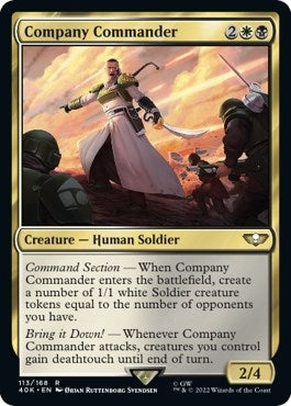 Image for Company Commander (Surge Foil) (Universes Beyond: Warhammer 40,000) (113) - Magic: The Gathering