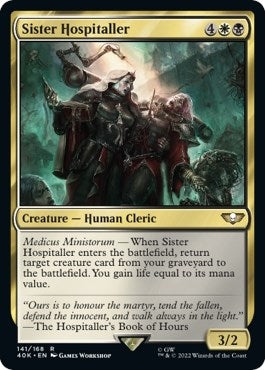 Image for Sister Hospitaller (Surge Foil) (Universes Beyond: Warhammer 40,000) (141) - Magic: The Gathering