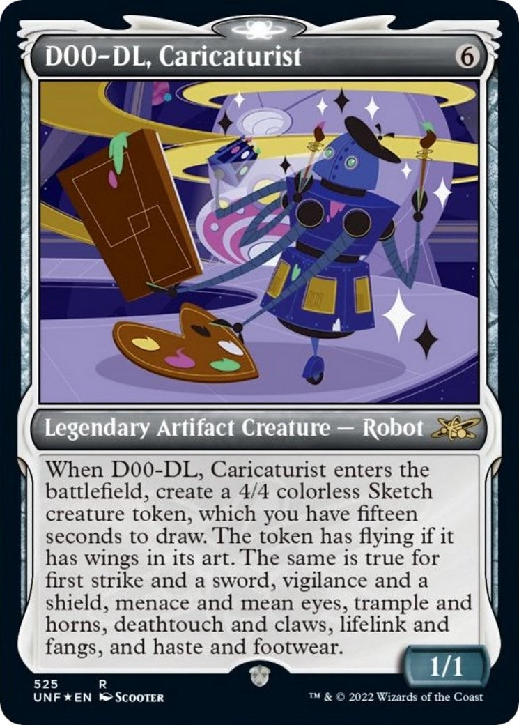 Image for D00-DL, Caricaturist (Showcase) (Unfinity) (274) - Magic: The Gathering