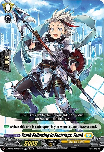Image for Youth Following in Footsteps, Youth (Foil) (D-TD03: Raika Koshiba -Skyfall Executors-) (D-TD03/004EN-R) - Cardfight Vanguard