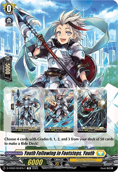 Image for Youth Following in Footsteps, Youth (Tutorial Card) (D-TD03: Raika Koshiba -Skyfall Executors-) (D-TD03/004EN-T) - Cardfight Vanguard
