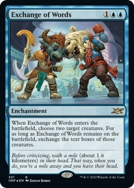 Image for Exchange of Words (Galaxy Foil) (Unfinity) (331) - Magic: The Gathering