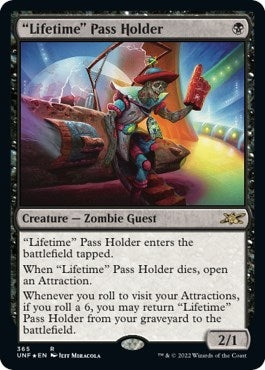 Image for "Lifetime" Pass Holder (Galaxy Foil) (Unfinity) (365) - Magic: The Gathering