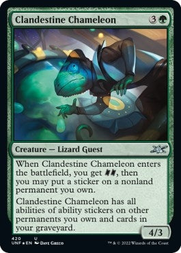 Image for Clandestine Chameleon (Galaxy Foil) (Unfinity) (420) - Magic: The Gathering