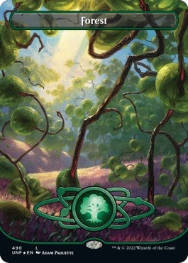 Image for Forest (490) (Borderless) (Galaxy Foil) (Unfinity) (490) - Magic: The Gathering