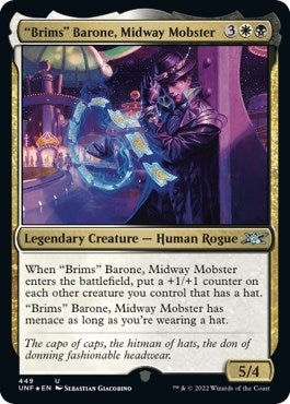 Image for "Brims" Barone, Midway Mobster (Galaxy Foil) (Unfinity) (449) - Magic: The Gathering
