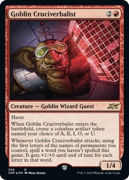 Image for Goblin Cruciverbalist (Galaxy Foil) (Unfinity) (396) - Magic: The Gathering