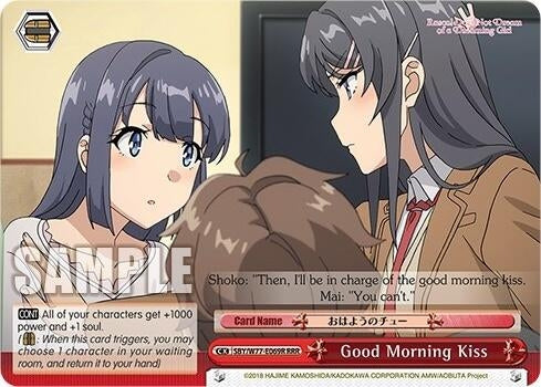 Image for Good Morning Kiss (RRR) (Rascal Does Not Dream of a Dreaming Girl) (SBY/W77-E069R RRR) - Weiss Schwarz